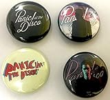 PANIC AT THE DISCO BUTTON PACK - 4 SET 1 INCH BUTTONS - PIN BACK BAND GIG WEAR