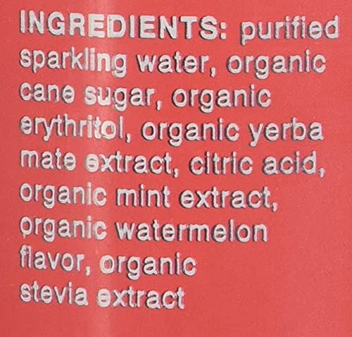 CLEAN CAUSE ORGANIC WATERMELON MINT SPARKLING YERBA MATE 12PK, 16 FZ