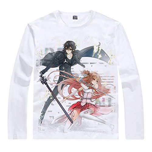 Adult Anime Shirt Sword Art Online Cosplay Clothing - Kirito Asuna