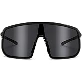 FEISEDY Sports Sunglasses for Men and Women, Large Rectangular Lens, Baseball Cycling Running Sunglasses B0243