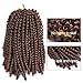 Spring Twist Hair 8 Inch Spring Twist Crochet Hair 6 Packs Spring Twist Braiding Hair For Butterfly Locs Soft Locs Low Temperature Synthetic Fiber Fluffy Hair Extensions (8 Inch,30#)