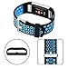 ANCwear Bands for Fitbit Charge 2, Soft Comfortable Charge 2 Replacement Band for Fitbit Charge 2 Sport Accessory Fitness Wristband Small Large (Black/Blue, Large)