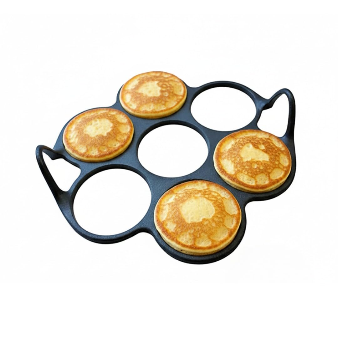Patisse 19233 Starflex Silicone Mould for 7 Mini Pancakes 23 x 7 x 5 cm - Black