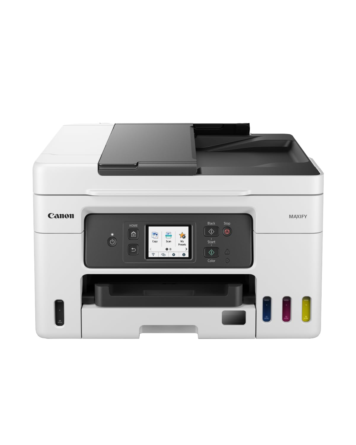 Canon MAXIFY GX4050 Drucker für den Heimgebrauch & Büro – Farbdrucker & Scanner All-in-One Kabellos | MegaTank Tintenstrahldrucker, Kopierer, Scanner & Fax | WLAN, Ethernet & USB-Verbindung A4-Drucker