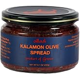 Oilladi Tapenade Kalamon Olive Spread imported from Greece, 8.1 oz | Minced Kalamon olives from Greece with capers, grape must &amp; herbs; ideal for bruschetta, pasta, sandwiches &amp; appetizers