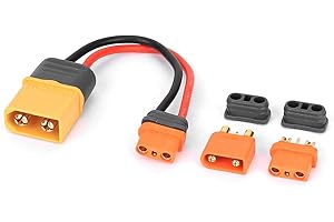 RCAWD XT60 Male to Female IC2 Male Female Adapter Connector with IC2 Male and IC2 Female Replacement for RC Car Battery