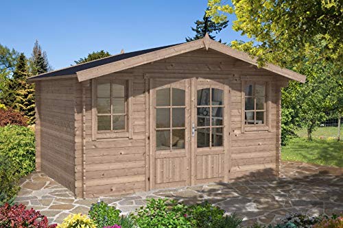Alpholz Gartenhaus Mirko-28 aus Massiv-Holz | Gartenhaus mit 28 mm Wandstärke | Garten Holzhaus inklusive… – Bild 6