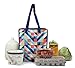 PackIt Freezable Grocery Shopping Tote Bag with Zip Closure, Paradise Breeze