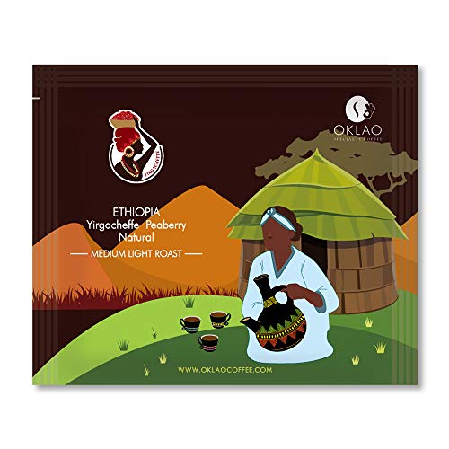 OKLAO 10 Stk. Ethiopia Yirgacheffe Peaberry Natural Drip coffee bag Kaffee in Geschenkverpackung (10) – Bild 4