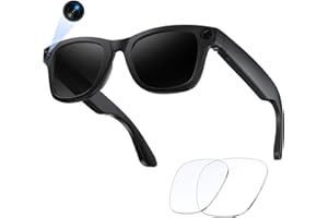 iONCT Ai Smart Glasses with Camera,8MP HD 1080P Camera Glasses for Men Women,Video Recording Glasses with Audio, Translation Sunglasses,Voice Assistant, Open-Ear Audio for Travel, Meetings & Vlogging