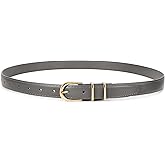 JASGOOD Women Skinny Leather Belt for Jeans Pants Fashion Ladies Thin Belt for Dress with Gold Single Prong Buckle