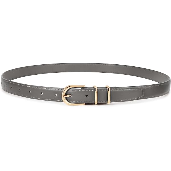 OKA Leather Skinny Women Belt Thin Waist Belts Extra Thin PU  display picture 2