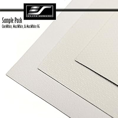 Elite Screens Sample Pack! Includes 3 of Elites Most Popular Front White Projection Screen Materials. Includes one Sample Swatch of: CineWhite, MaxWhite, MaxWhite FG (SAMPLEPACK3W)