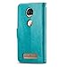 J&D Moto Z2 Force Edition/Moto Z2 Force Case, [Wallet Stand] [Slim Fit] Heavy Duty Protective Shock Resistant Flip Cover Wallet Case for Motorola Moto Z2 Force Edition/Moto Z2 Force - Aqua