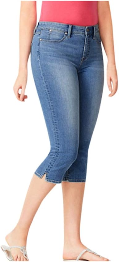skinny leg denim capris