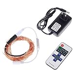 Dimmable christmas LED Starry String Lights -120 LEDs 40 Foot Copper Wire Lights-Warm White