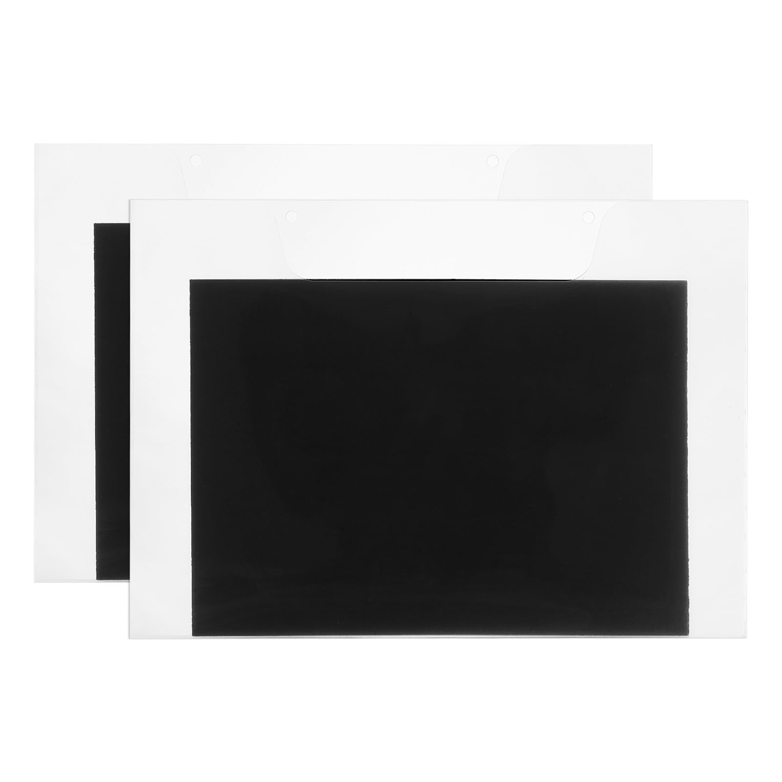 PATIKIL Magnetic File Holder Clear Plastic Mail Magazines Organizer Wall Mount, 2 Pcs Hanging Wall File Organizer A4 Letter Size for Cabinets, Whiteboard, Refrigerator, 12.2" x 8.7"