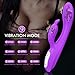 G Spot Rabbit Vibrator with Heating Function and Bunny Ears for Clitoris G-spot Stimulation,Waterproof Dildo with 9 Powerful Vibrations Dual Motor Stimulator for Women or Couple Fun