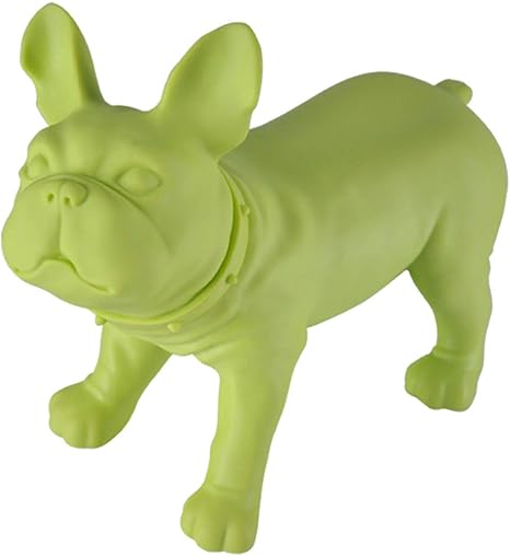 Amazon 小さな装飾ブルドッグ犬置物 ガーデン装飾の彫像装飾ハウス フレンチブルドッグモデルシミュレーションピピ犬北欧の創造的なデザインの彫刻 グリーン A 置物 オブジェ オンライン通販