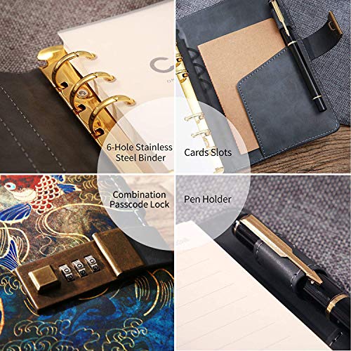 Diary With Lock A6 Locking Diary Locking Journal for Adults PU Leather