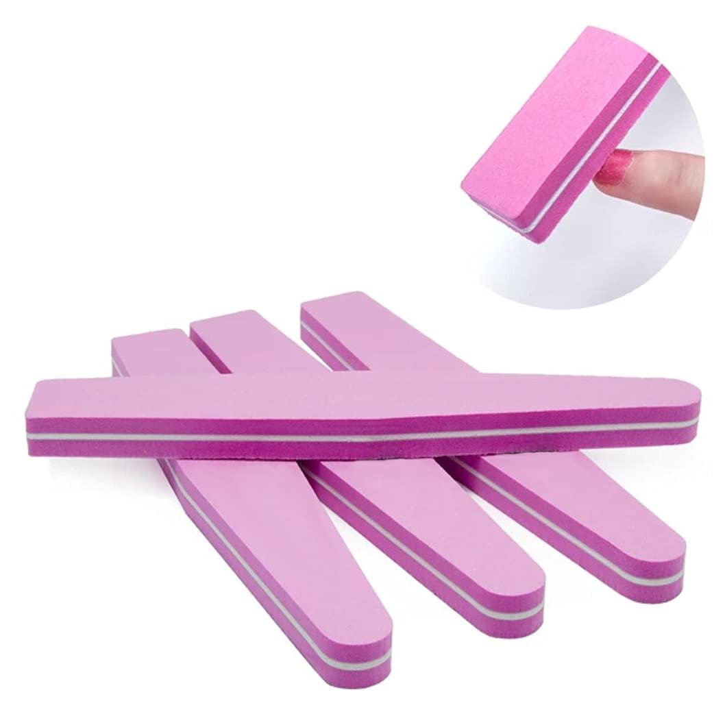 Nail Soft Buffer Nail File Sponge Nail Art Soft Buffer Washable Double Sided 100/180 Sanding Buffing File Nail Buffers (Multicolor) (Pack of 10)