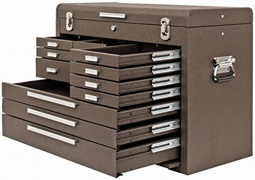 Kennedy Manufacturing 3611B 11-Drawer Machinist's Chest with Friction Slides, Brown Wrinkle - Thumbnail 4
