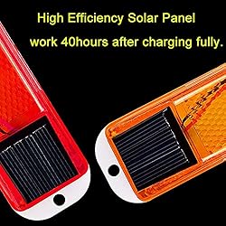 Aolyty Solar Strobe Warning Light Sensitive LED