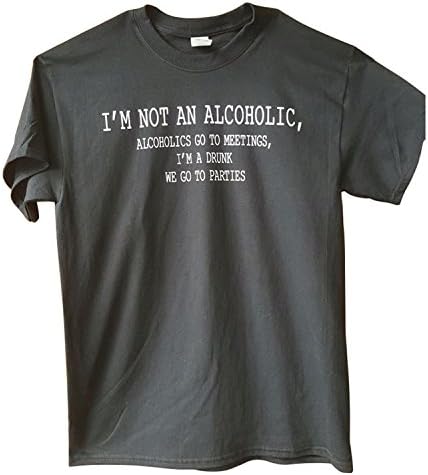 JaJa Brands Funny Men's T shirts Large Party Alcohol And Drunk Great For College Kids