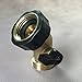 A1003T 3YR WARRANTY 2 PACK-Heavy Duty Brass Gooseneck Shut Off Valve Connector