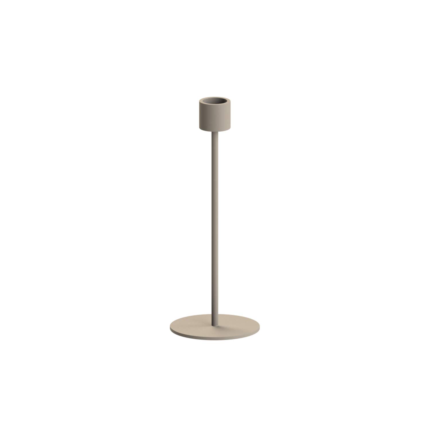 Cooee Design HI-029-01-SA Candlestick Metal in Sand Colour 8 cm x 8 cm x 21 cm