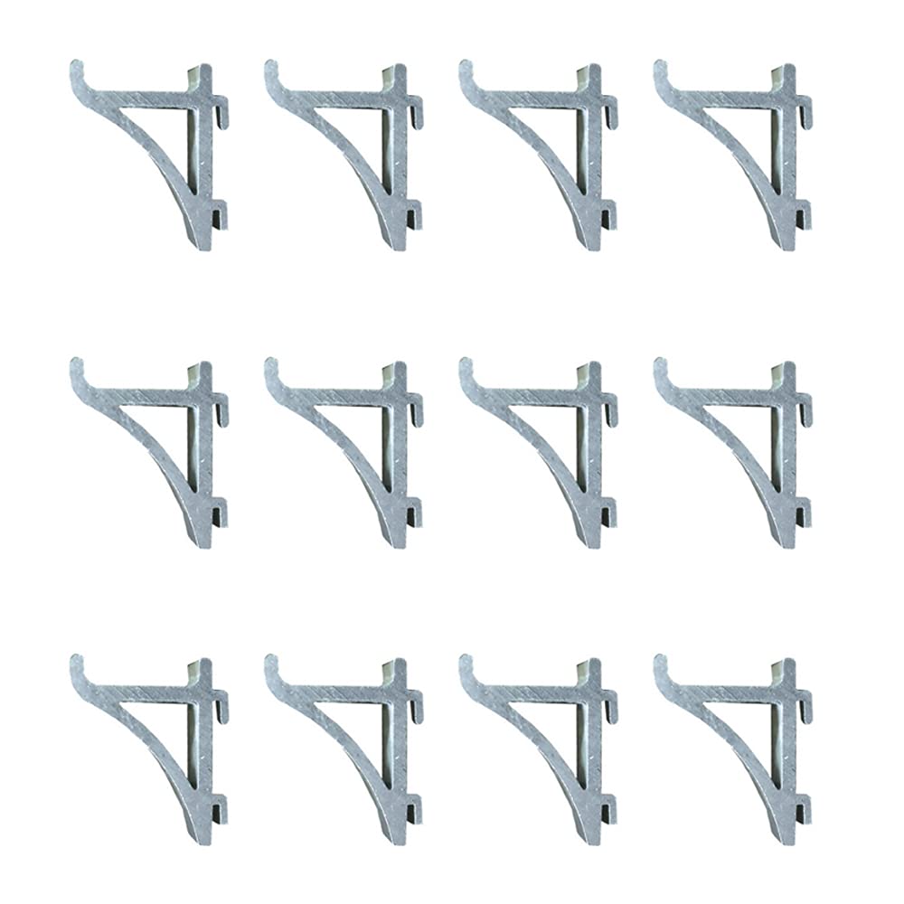 12 Pcs Refrigerator Shelf Clip Kit - Shelf Support Brackets for Cooler, Freezer & Fridge Shelves