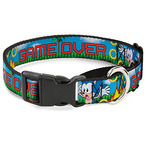 Buckle-Down Dog Collar Martingale Sonic Game Over Fall Rings 9 to 15 Inches 1.0…