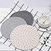 Lifaith Potholders Set Trivets Set 100% Pure Cotton Thread Weave Hot Pot Holders Set (Set of 3) Hot Pads, Hot Mats, Stylish Coasters, Spoon Rest for Bakingand Cooking, Diameter 7 Inches (Grey Set)