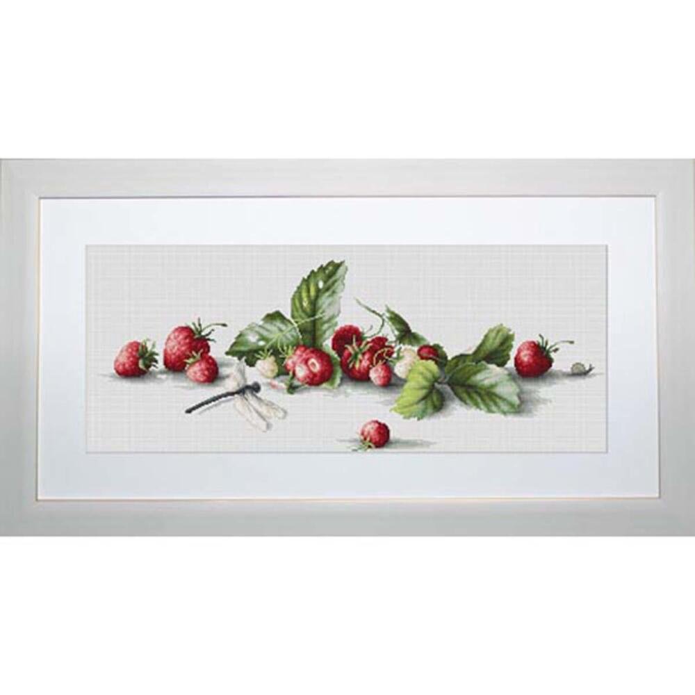 Luca-S Strawberries Counted Cross Stitch Kit, Pack of 1