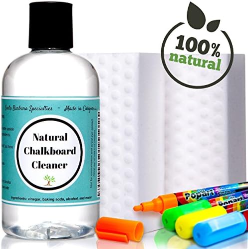 Liquid Chalk Markers (Set of 4) + Cleaner Eraser Kit For Chalkboard Decal ~ 10x More Effective than Competitors. Removes Old Ghost Marks!