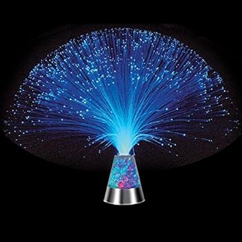 E&A Ice Fiber Optic Mood Novelty Lamps Lighting Glacier Lite with Color-Changing Crystals Base