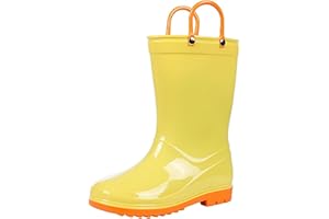 Colorxy Kids Rain Boots for Boys Girls Waterproof Toddler Rain Boots with Easy-On Handles