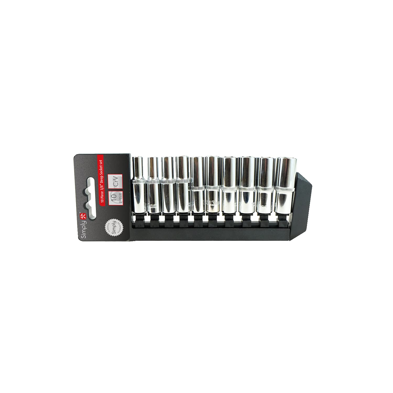 Simply Tools TSET24 10pc 3/8 inch Deep Socket Set