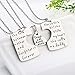 Udobuy®3 Piece Mother Father Daughter Heart Pendant Necklace Set Daddy's Girl Mommy's World Mother Daughter Father Family jewelry Necklace Set