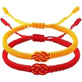 Azusa Sun Red Black Mix White Infinity Love Multicolor Lucky Bracelet for Men Women Tibetan Amulet Knot Bracelet Woven Thread String for Friend Couple Peace Protection Feng Shui Jewelry