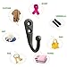 24 Pieces Coat Hooks Wall Mounted Robe Hook Single Coat Hanger No Scratch and 50 Pieces Screws （Bronze）