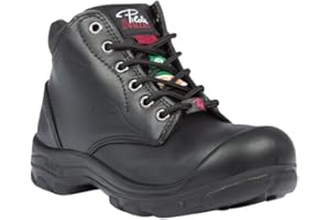 P&F Workwear Steel Toe Safety Work Boots for Women | 6" Height | Model S559 Black