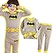 Baby Boys Superman & Batman 2 Piece Long Sleeve Jersey Nightwear Cute Pjs Set,Gray,4T