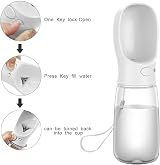 COTOP Portable Dog Water Bottle 550ml White with Bowl Leakproof view 3