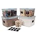 Gabmi Airtight Large Food Storage Containers - Set of 6 - Ideal for Flour, Sugar, Baking supplies - Bulk Pantry Food Storage & Kitchen container - Bonus 2 ½ Measuring Cup & 8 Chalkboard stickers