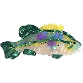 Novelty Aquatic Animals Hair Clips,Green Perch Fish Hair Clip,Cellulose Acetate Hair Clips,Big Claw Clips for Women