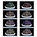 6D Star Projector Lamp Night Light with 4 Colorful LED Bulbs Making 360 Degree Rotation Night Sky Moon and Stars for Bedroom and Living Room