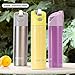 DESLON Kids Straw Water Bottle Button Open Women BPA Free Plastic Portable Travel Mug Stainless Steel 304