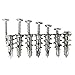 Ansoon Zinc Self Drilling Drywall Hollow-Wall Anchors with Screws Kit, 100 Heavy Duty Metal Wall Anchors and 100#8 x 1-1/4'' Screws - 200 Pieces All Together