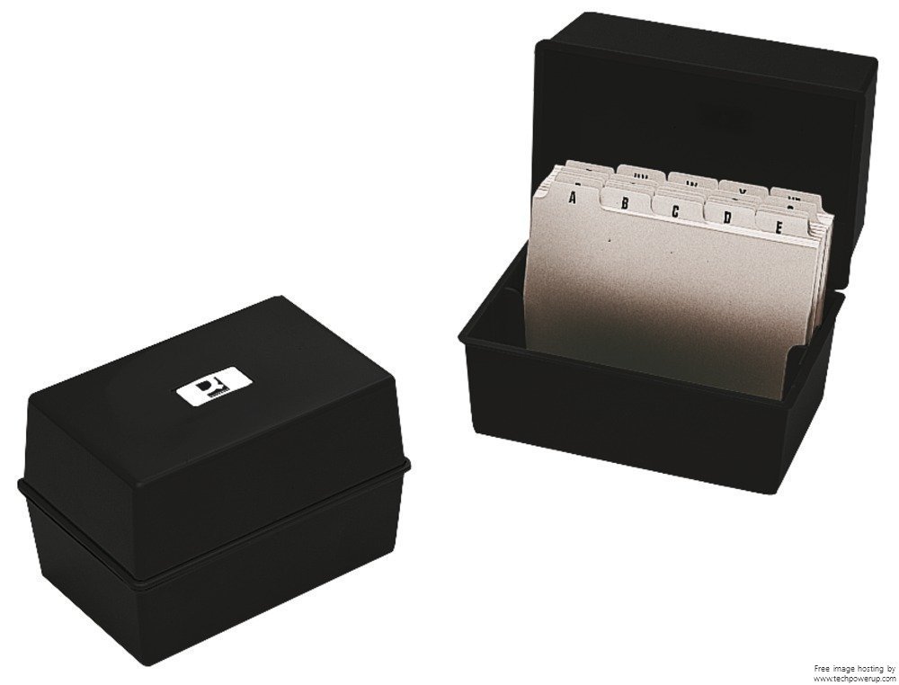 Q Connect 8x5 inch Card Index Box - Black